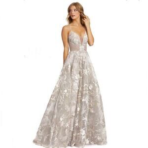 Mac Duggal 20211 Long Beaded Ball Gown Dress 12